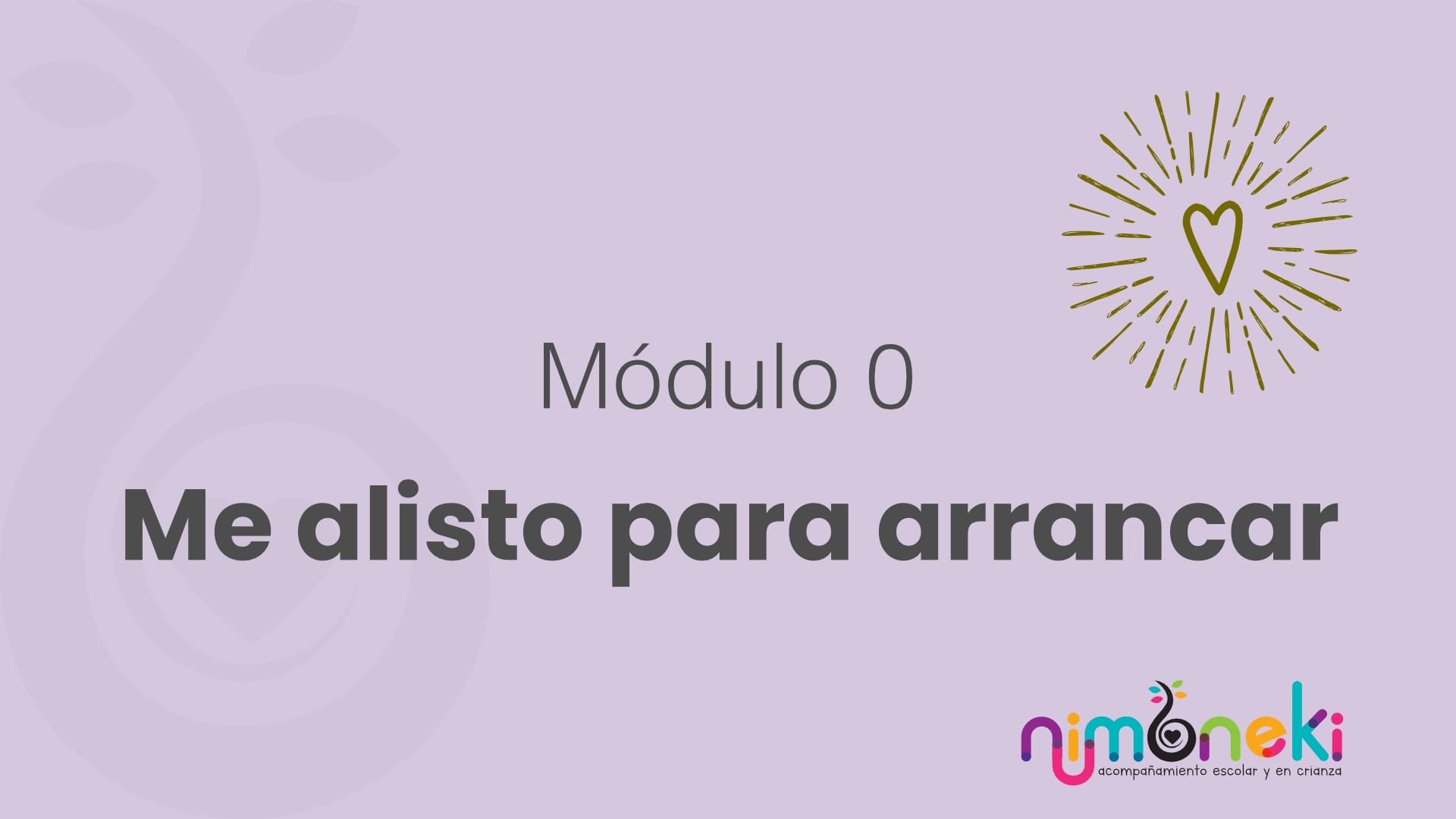 Curso Montessori Módulo 0 Me alisto para arrancar