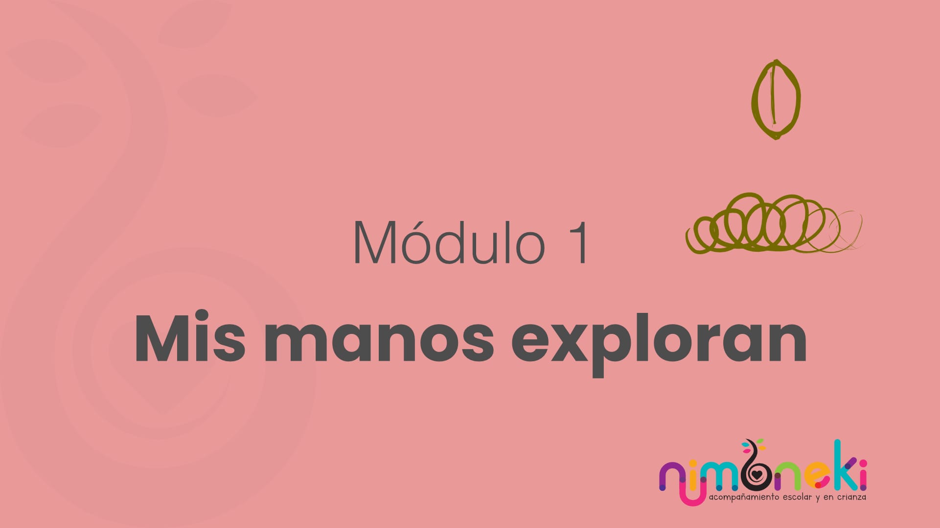 Curso Montessori Módulo 1 Mis manos exploran