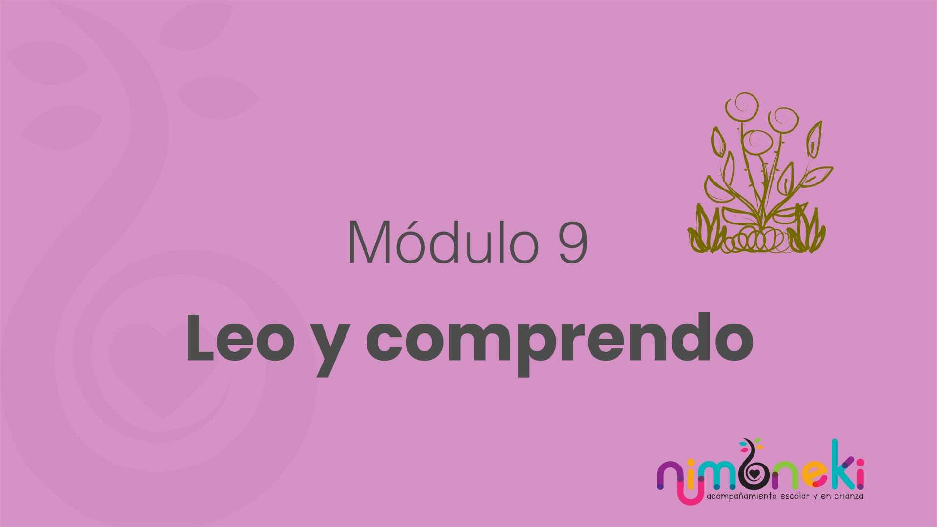 Curso Montessori Módulo 9 Leo y comprendo